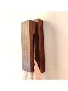 Wooden Towel Hook No-Drill Bathroom Home Use Strong Adhesive Wall Mount Clothes Hook Concealed Wooden Clothes Hook, Rustic Wall Hook For Towel Robe Coat Hat, Peel And Stick Wood Hook Self Adhesive Heavy Duty, Christmas Home Decor Gift - Multicolor - View 12