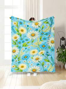 Soft & Comfortable Exquisite Printed Cute Animal Blanket, 2D Flat Print Pattern Multi-Purpose Blanket For Sofa, Bed, Outdoor Camping, Leisure, Home, Picnic, Travel, All Seasons, Modern Style, Polyester, Machine Washable - Multicolor - View 10