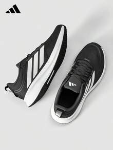 Adidas New Breathable Mesh Sports Shoes Versatile Casual Lightweight Cushioned Men's Running Shoes - Black and White - View 5