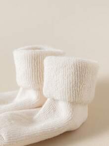 8 Pairs Cute Baby Striped Mid-Calf Socks, Soft And Comfortable Terry Socks For Toddlers Home Wear - Multicolor - View 6