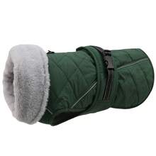 Metglad Quilted Dog Winter Coat, Cold‑Weather Dog Jacket With Fleece Lining, Reflective Adjustable Pet Winter Apparel, Snow‑Suitable Outfit For Small, Medium And Large Dogs - Dark Green - View 12