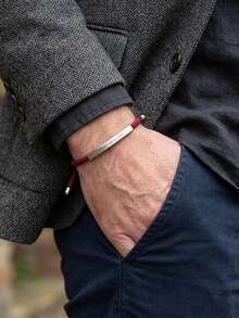 diffone Gelang Tali 4mm Buatan Tangan yang Dapat Diatur, Liontin Bintang 4 Titik Ukiran Baja Tahan Karat untuk Pria, Perhiasan Keren - Gelang Tali Pria yang Dapat Diatur - View 7