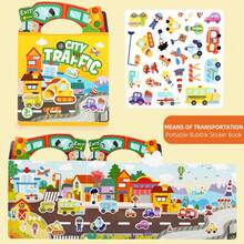 9 Styles Portable Handle Puffy Bubble Sticker Book For Kids Ages 3+, Reusable Quiet Busy Activity Book, Dinosaur/ Space/Princess/Happy Holidays/Fairy Tale/Shopping Multi Themes, Travel Educational Puzzle Toy For Airplane Long Car Rides Outdoor Trip - Multicolor - View 16