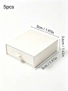 1/5/10 piezas Caja de joyas rosa, caja de almacenamiento con cajón pequeño, soporte portátil para exhibición de pendientes, anillos, collares y pulseras, forro de esponja negra, apilable, almacenamiento de tocador de dormitorio, organizador de joyas de viaje, almacenamiento de cosméticos diarios y accesorios pequeños, caja de embalaje de regalo - Multicolor - Ver 7
