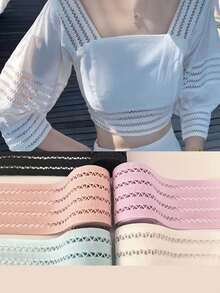 Triangular Mesh Hollow Elastic Stretch Band, Width 63mm-73mm, Suitable For Fashion Clothing Accessories, Handmade Crafts, DIY Creation And Design - Multiple Styles - View 1