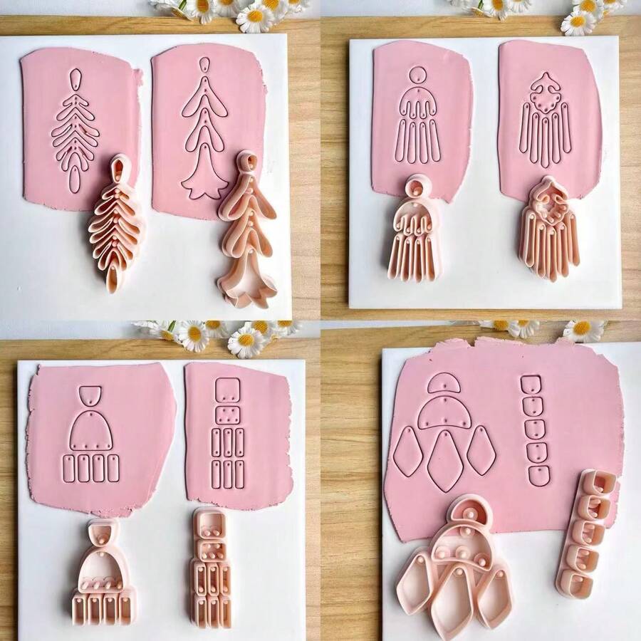 One-Piece Polymer Clay Cutter, Bohemian Style Clay Cutter, For Polymer Clay Jewelry, Basic Polymer Clay Cutter, Clay Earring Cutter - Apricot - View 1