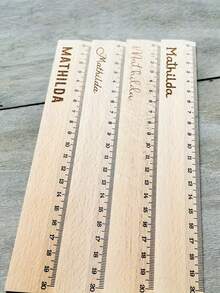 Personalized Laser Engraved Ruler - Customized Name, Wood (E-Waste) - Dual-Purpose Measuring Tool & Elegant Stationery - Birthday, Christmas, Teacher Gifts - For School, Office, Art Projects,Office Decor - Multicolor - View 6