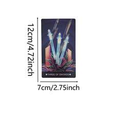 12x7cm Reverse Pupil Tarot, 78 English Cards With Instruction Manual, Suitable For Tarot Oracle Card Enthusiasts, Fans Gift, Christmas Birthday Gift, Party Gathering Divination Card Game - Blue - View 3