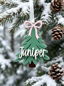 Personalized Decor, Customized Name, Christmas Tree Ornament, Family Memorial Gift, Suitable For Children, Boys, Girls, Christmas Tree Decoration, Customized Children's Christmas Gift - Multicolor - View 6
