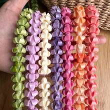10 Pcs Cute Short Puffy Puakenikeni Flower Beads, Resin & Synthesis Coral Powder Colorful Puakenikeni Beads, Hawaiian Flower Beads,16x13mm - 10pcs-short Puakenikeni Beads - View 2