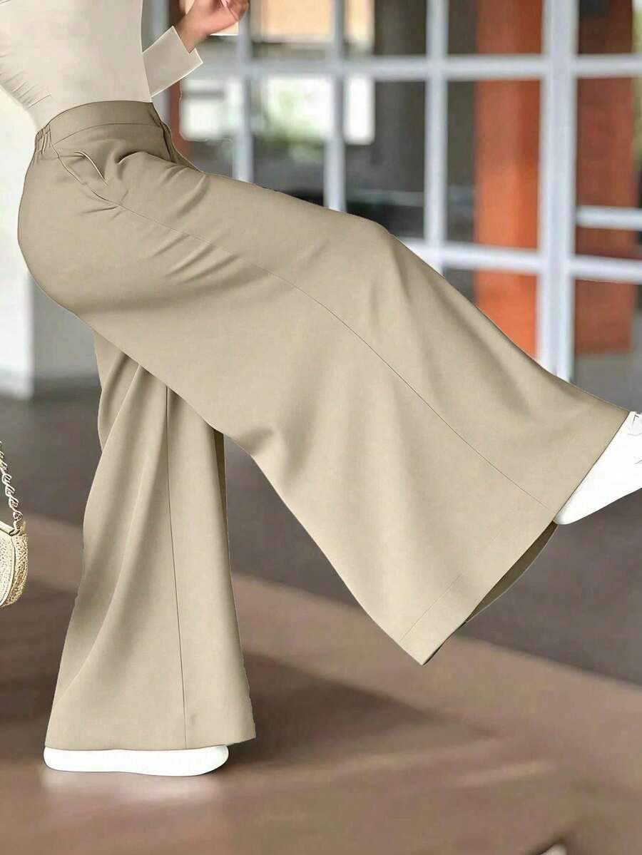 Women Pants - Khaki - View 1