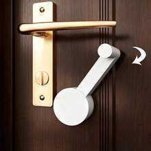 2pcs/Set Home Anti-Opening Lock Hook, Door Handle Fixed Protective Lock, Door Handle Protector, Portable Travel Door Lock, Anti-Pry Anti-Collision - Multicolor - View 3
