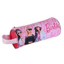 Dam Round Pencil Case Barbie Deluxe. Fully Lined And Customized Interior. - Pink - View 1