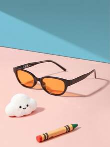1PC Kids 9‑14Y PC Fashion Glasses, Vintage Decor Eyewear For Holiday Casual Summer Occasions With Glasses Box - Multicolor - View 5