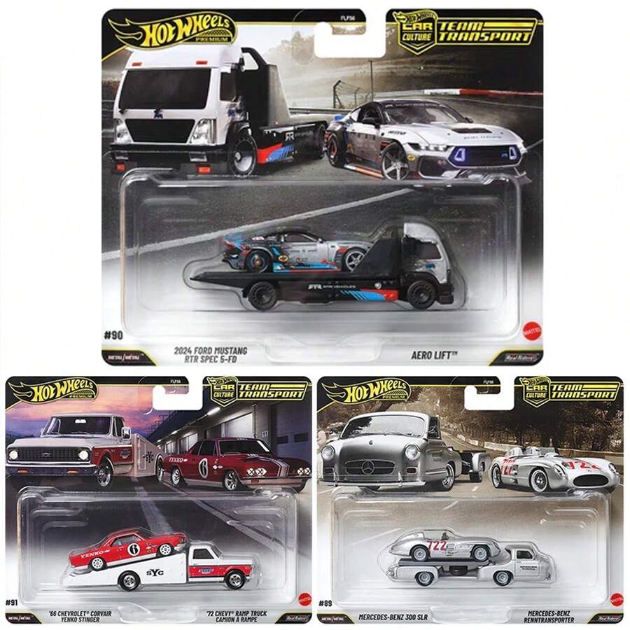 Mattel Hot Wheels FLF56‑K Team Transport Series 1:64 Diecast Vehicle Model, Ford Mustang, Collectible Toy Gift, 1PC - Multicolor - View 1