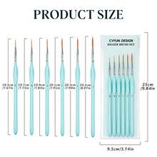 6pcs Rigger Paint Brushes Set, Fine Tip Detail Painting Brushes, Thin Point Mini Painting Brushes For Mandala Painting, Model, Acrylic Watercolor Oil DIY Craft - A - View 12