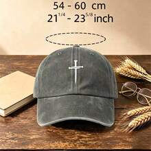 1pc Modern Casual Washed Cap, Printing, Unisex Fashion, Provides Shade & Sun Protection, Perfect For Outdoor Activities. - Multicolor - View 9