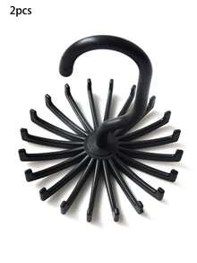 2pcs Multi-Function Non-Slip 360° Rotating Hooks, 20 Hooks, Scarf And Tie Hanging Rack, Stand, Hook Storage Rack, Organizer, Perfect For Gender Reveal Party, Birthday, Wedding, Party, Perfect Gift For Colleagues, Friends And Family, Back To School Essential - Multicolor - View 7