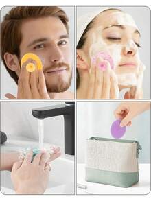 1/5/10 Piece Multifunctional Silicone Cleansing Brush Set For Ladies, With Random Colors (May Be Repeated), Can Deeply Clean, Remove Blackheads And Acne And Clean Pores. - A - View 1
