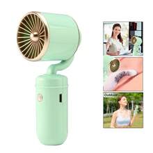 1pc Portable USB Rechargeable Mini Fan, Eyelash Drying Fan For Eyelash Extension, 3 Speed Adjustable Noiseless Handheld Fan, Basic Eyelash Extension Supplies/Air Conditioner Blower - Green - View 2