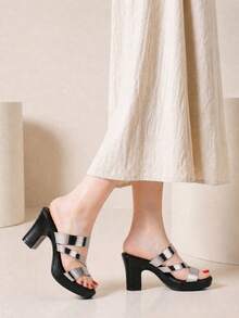 Women Heeled Sandals - Silver - View 7