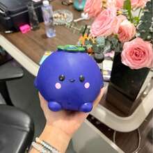 Blueberry Squeeze Toy Slow Rebound Creative Fun Pig Shape Stress Relief Toy Soft Squeezable Toy Soft Squishy Stress Relief Toy - Multicolor - View 6