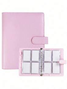 Haus Hana 1Set Premium Multi-Functional A5 Photo Card Binder, Sleek Album Design, Compact And Durable Organizer, PU Leather Binder Notebook Cover Loose-Leaf Organizer For Daily Planning And Note-Taking, Office Supplies,Back To School,School Supplies - Multicolor - View 15