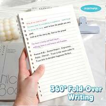 A5 Spiral Notebook, Detachable Loose-Leaf Notebook, 60 Sheets/120 Pages, Multiple Colors Available, Suitable For Journaling, Sketching And Writing, Perfect For School, College, Work And Office Use - Multicolor - View 3