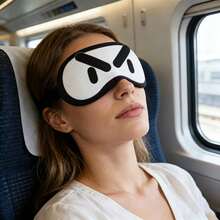 1pc Cute Cartoon Funny Eye Mask, Effective Light Blocking, Comfortable To Wear, Cute Style, Suitable For Meditation, Yoga, Travel, Nap, Short Break And Insomnia - Multicolor - View 3