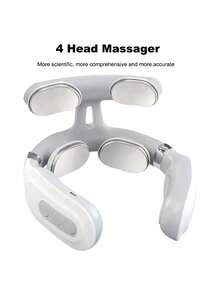 Electric Neck Massager, Neck And Shoulder Massage, Spine Relaxation, Automatic Heating, Therapy Relief, Rechargeable - Multicolor - View 4