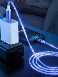 LED發光Type-C快充數據線、Type-C充電數據線、USB-A轉Type-C充電數據線，以及3合1 USB-A轉Type-C/Lightning/Micro充電線，1m/3.28ft/39.37in與1.2m/3.9ft/47.24in，USB-A轉Type-C，相容於華為/Android手機，通用旅行/居家/辦公/車用數據線 - 彩色 - 查看 13