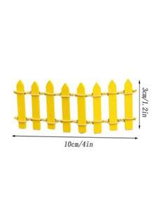 Miniature Wooden Outdoor Decorative Fence-Smooth Edges; Suitable For Gardens And Miniature Landscapes; Easy To Assemble (No Tools Required); Ideal For Autumn, Halloween, And Christmas Decor; Realistic Miniature Model. - Multicolor - View 3