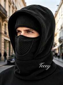 1pc Autumn/Winter Multi-Function Printed Balaclava Hat, Unisex Warm Headwear Suitable For Daily Outdoor Cycling Wear - Multicolor - View 1