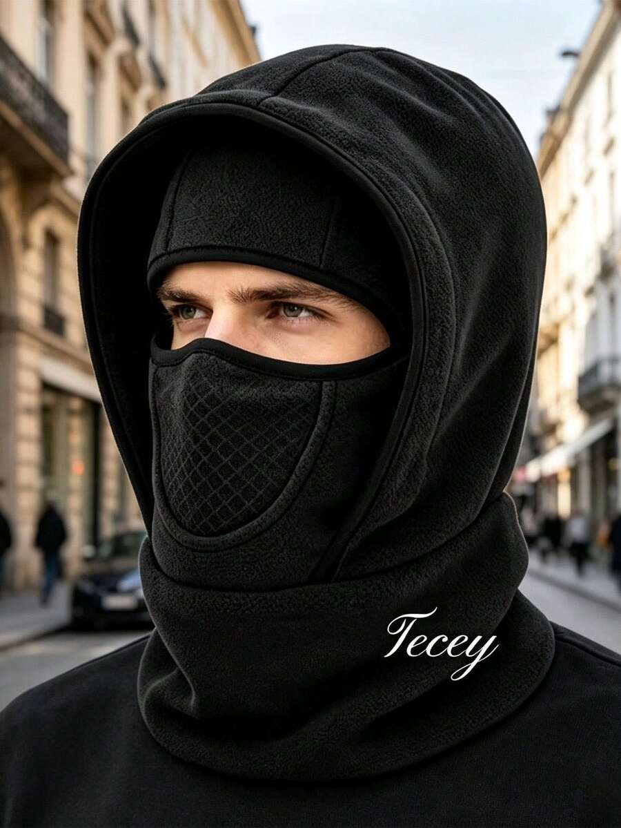 1pc Autumn/Winter Multi-Function Printed Balaclava Hat, Unisex Warm Headwear Suitable For Daily Outdoor Cycling Wear - Multicolor - View 1