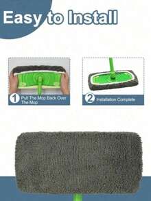 1/2/4pcs 21.5*11cm Elastic Microfiber Mop Pad Covers, Washable Reusable Flat Mop Replacement Refills, Highly Absorbent Wet & Dry Cleaning Cloths With Secure-Fit Elastic Edge For Hardwood, Tile, Laminate And Multi-Surface Floors, Mop Not Included - Random - View 5