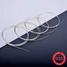 39.3inch/Pack 925 Sterling Silver Fine Wire, Handmade DIY Metal Wire For Bracelet, Ring, Necklace Making - Silver - View 4