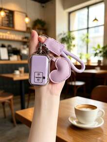 1PC Fashion PU Heart Pendant Lanyard Suitable For Imported Jimny Suzuki SX4 Key Cover Swift, Yueli Auto Car Shell Buckle - Soft Durable TPU, Ideal Gift - Multicolor - View 4