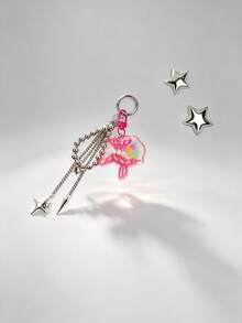 1pc Balloon Dog Rivet Beaded Chain Bag Charm Pendant Keychain, For Women's Shoulder Bag, Tote Bag Charm, Keychain Pendant - Multicolor - View 10