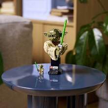 LEGO Building Blocks 75438 Yoda Bust Star Wars Series Building Blocks - Clear - View 6
