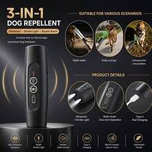 Alat Pengusir Anjing Ultrasonik Multifungsi untuk Aktivitas Luar Ruangan, Lari, Berjalan, Bepergian, Keamanan, Anti-Gonggong, Perangkat Pelatihan Anjing Portabel, Perangkat Anti-Gonggong Ultrasonik Multifungsi 3-in-1, Pengusir Anjing Ultrasonik Portabel, Senter, Alarm, Perangkat Pelatihan Anjing Anti-Gonggong - Hitam - View 12