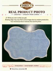 1pc Fresh Style Blue Petal Blue & White Asymmetrical Cute Decorative Rug, Warm & Soft Decorative Floor Mat, Perfect For Daily Home & Holiday Decor, Decorative Rug, Bedroom Decor, Small Rug, Carpet, Home Decor, Living Room Rug, Living Room Small Rug, Bedroom Rug, Living Room Home Decor, Outdoor Rug, Washable Rug - Multicolor - View 11