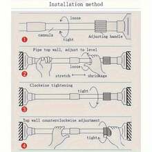 Bastón de acero inoxidable retráctil multifuncional - 140-260 cm/55.1-102 pulgadas - Ver 7