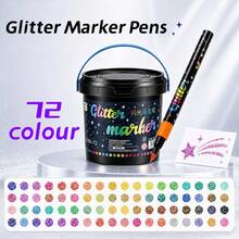 24-Color - 120-Color Children's Flash Markers, With A Flash Effect, Suitable For Photo Album Handmade DIY And Children's Art Supplies - Multicolor - View 9