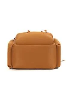 1pc Diaper Bag Backpack – Essential Baby Travel Tote – Multi-Functional Waterproof Diaper Bag, Travel Essential Baby Bag, Large Capacity Diaper Bag, Diaper Pouch, Stroller Strap, – Unisex Large Capacity Diaper Bag Diaper Pouch Backpack - Rust Brown - View 5