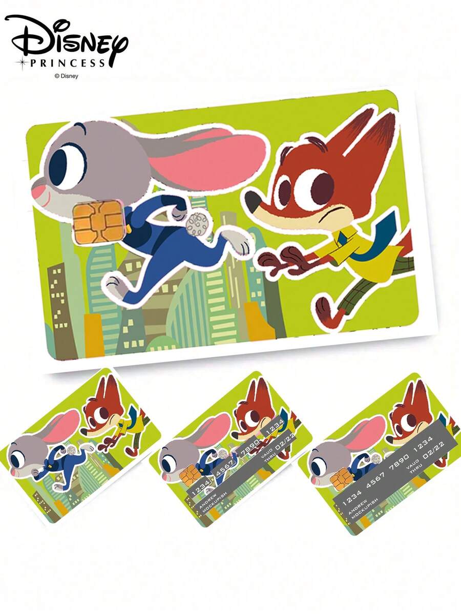 Disney Stitch & Lilo & Stitch Sewed Credit Card & Debit Card Stickers, PVC Removable Protective Film, Anti-Wrinkle, Ultra-Thin Design, Bubble-Free, Suitable For Bank Cards And Transit Cards, Holiday Gift - A - View 1