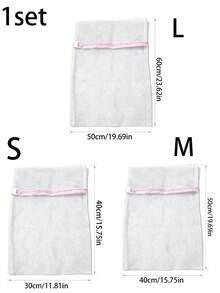 1/3pcs Dedicated Underwear Laundry Wash Bag, Machine Washable Anti-Deformation Anti-Tangle, Clothing Sorting Storage Mesh Bag, Bra & Underwear Dedicated Wash Protection Bag, Home Machine Wash Cleaning Storage Bag - Clear - View 9