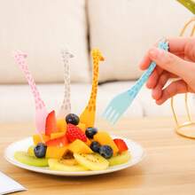 24/12/1pc Exquisite Fruit Fork, Cake Pick, Coffee Stirrer, Milkshake Fork, Bento Accessory, Mug Decor Top, Kitchen Tool, Party Accessory, Holiday Gift, Tabletop Decor, Washable And Reusable - Multicolor - View 5