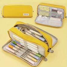 Cross-Border Exclusive Japanese & Korean Style Macaron Color Unisex Transformable Large Capacity Upgraded Pencil Case Stationery Box New Pencil Holder Pencil Bag Student Pencil Pouch Storage Bag Minimalist Storage Bag - Pink Rainbow - View 13
