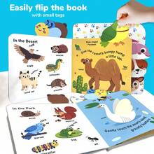 Touch And Feel Book Montessori Sensory Toddler Toy Early Education Montessori Learning Toy Interactive Animal Cognition Book Birthday Gift - Multicolor - View 10