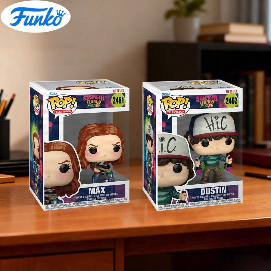 Funko Pop! Stranger Things 1985 Story Collection - Figur Vinyl Koleksi Max dan Dustin, favorit di kalangan penggemar serial TV, figur resmi dan otentik, 1 buah. - MultiWarna - View 1
